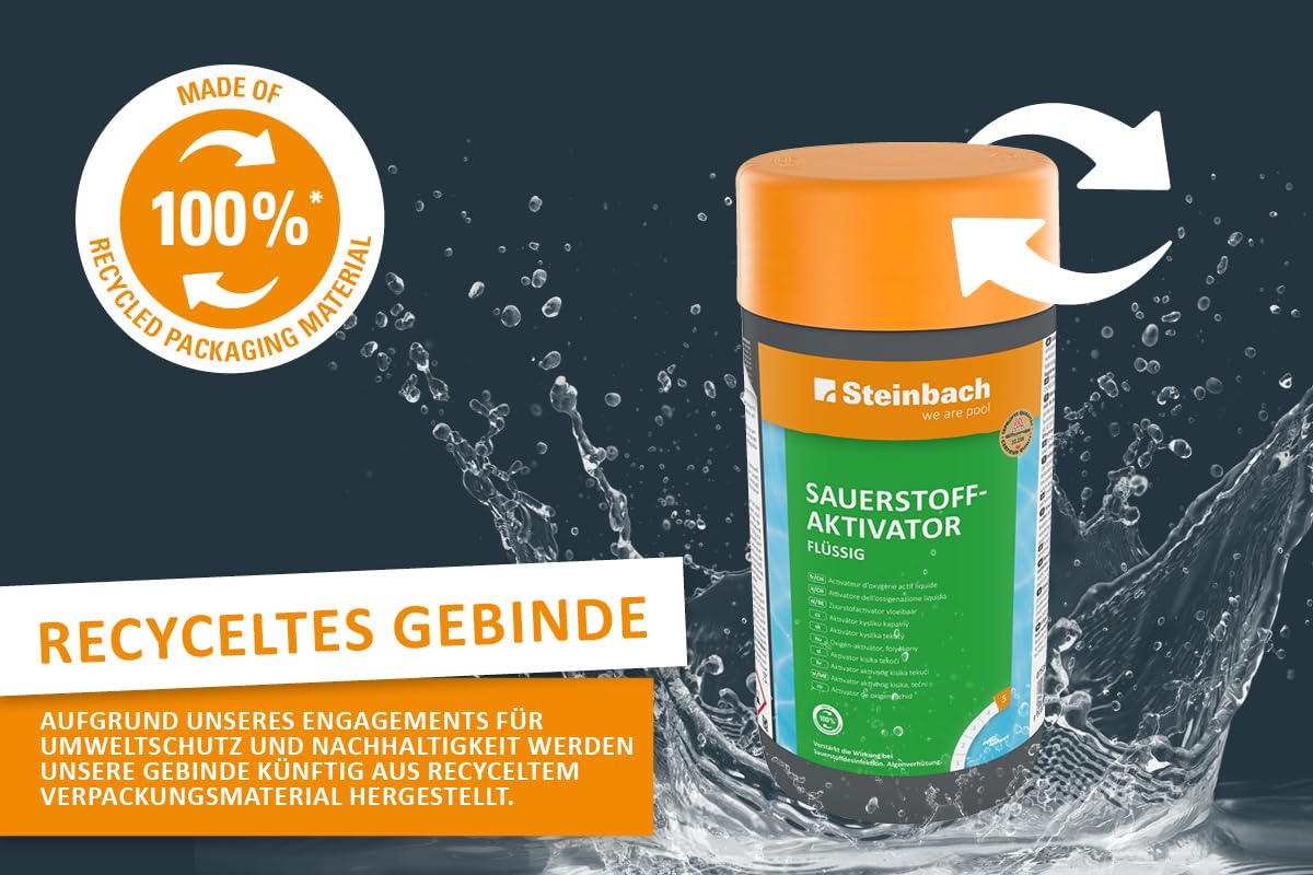 Steinbach Poolpflege Sauerstoffaktivator flüssig, 1 l, Aktivsauerstoff, 07535S01TD00