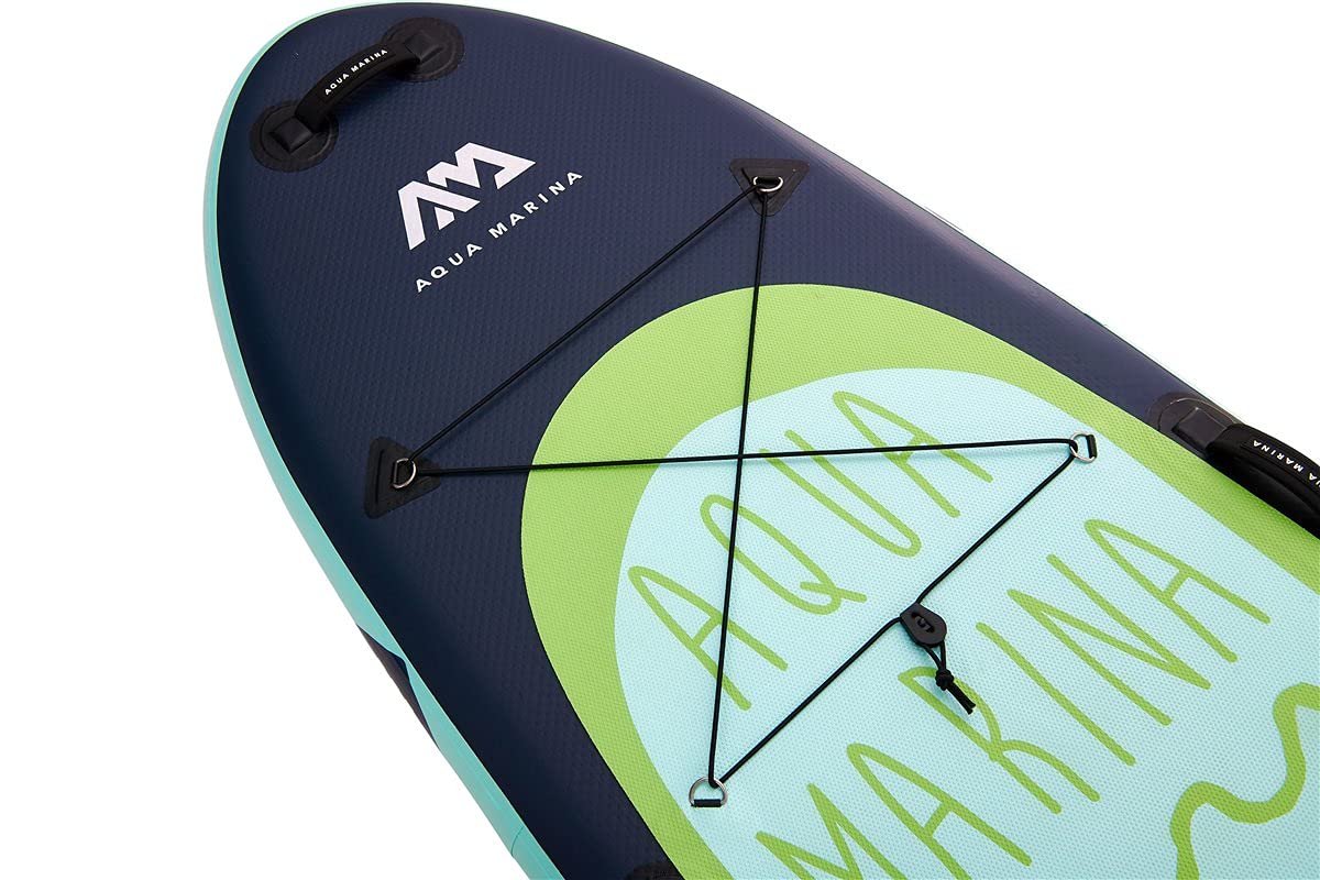 AQUA MARINA Mega Sup Super Trip Stand Up Paddle Surfboard Modell 2021 Board, 2 Stück Alu Paddel und Leash