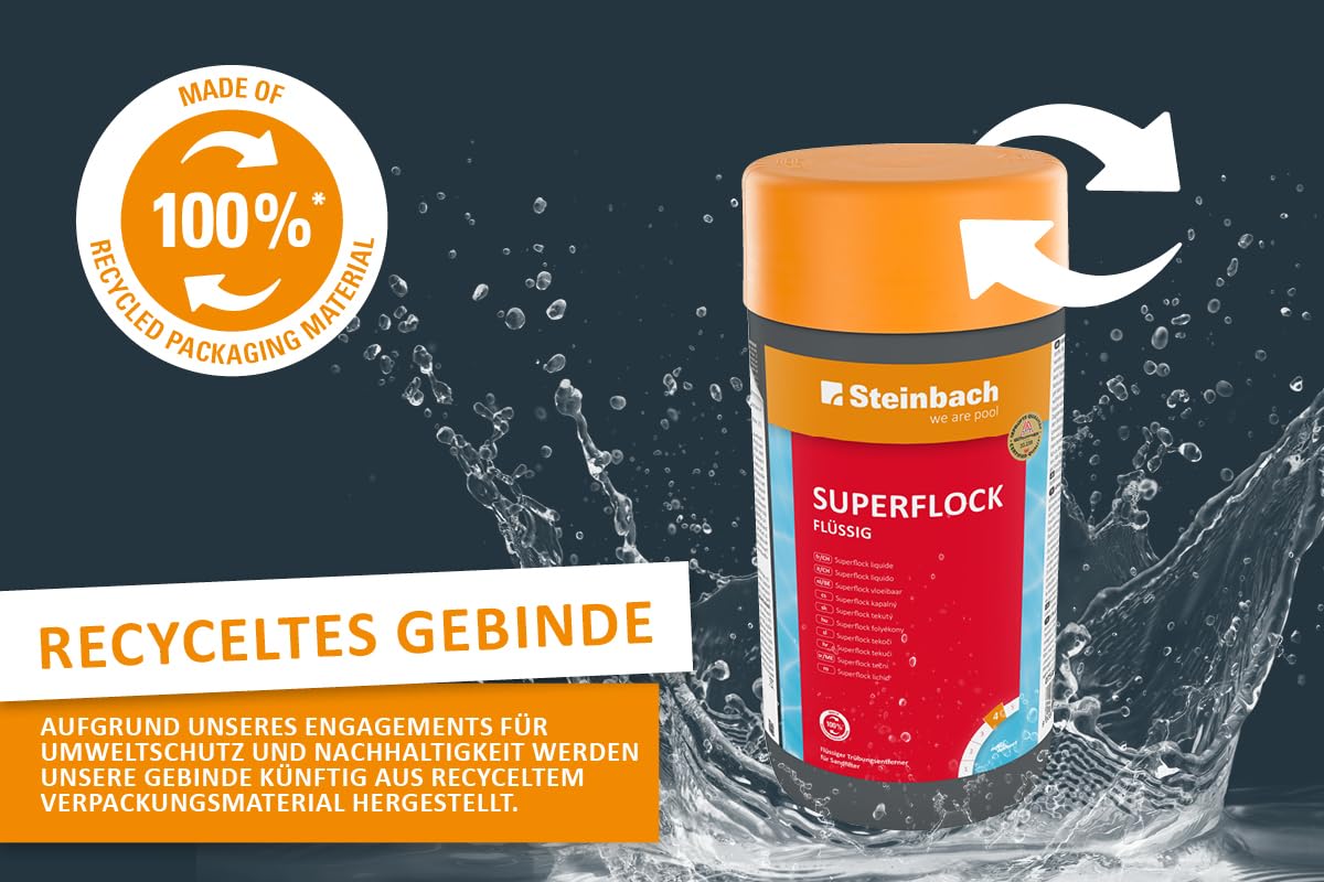 Steinbach Poolpflege Superflock flüssig, 1 l, Flockungsmittel, 0754301TD00