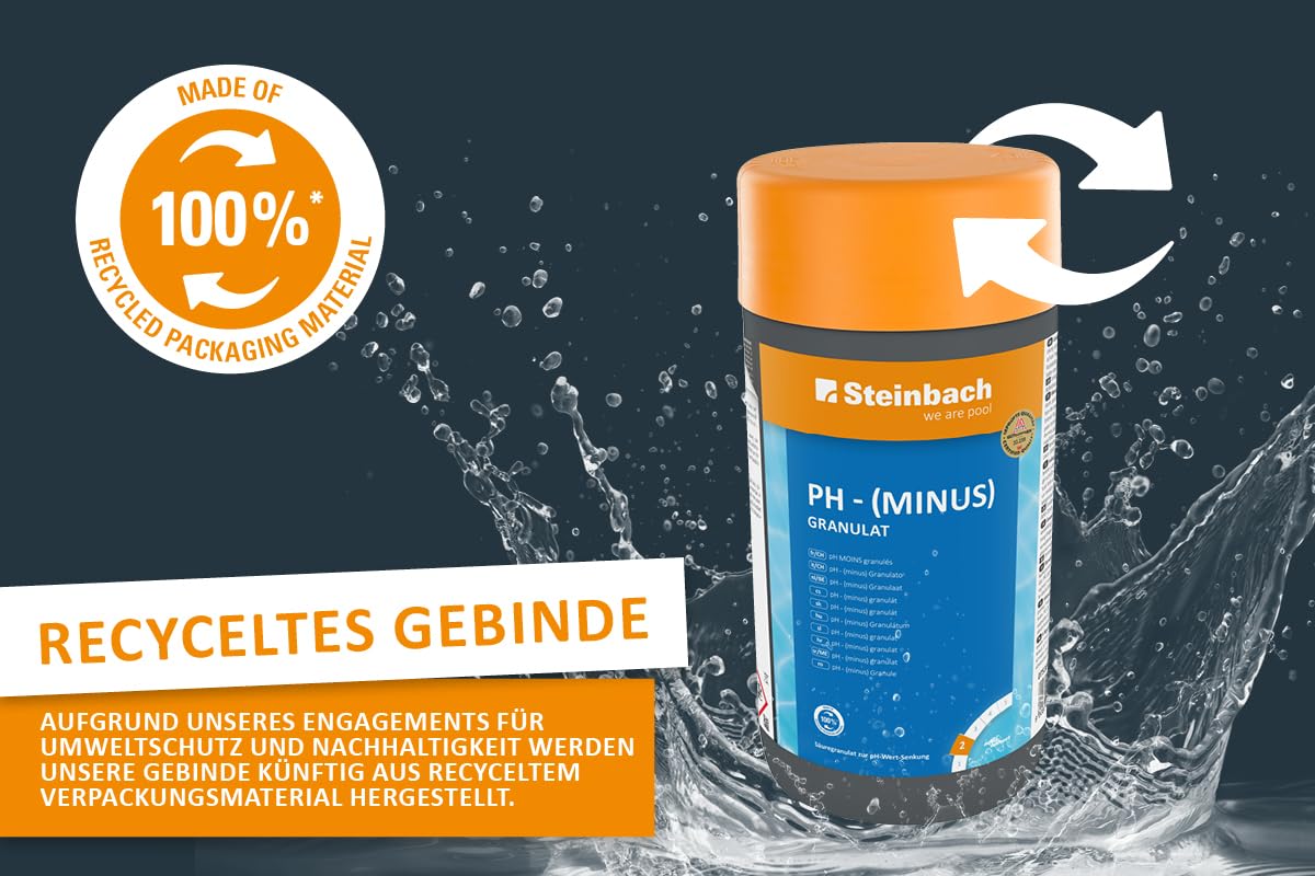 Steinbach Poolpflege pH-(Minus) Granulat, 1,5 kg, Einstellung des pH-Werts, 0753001TD00
