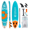 Premium SUP Board aufblasbar komplett Set - Stand Up Paddle Flossen Knochleine Pumpe Paddel Rucksack Erwachsene 210kg