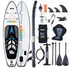 Zupapa Stand Up Paddle Board 10'6 aufblasbar - SUP Set mit Kajak Sitz 82cm breit Zubehör