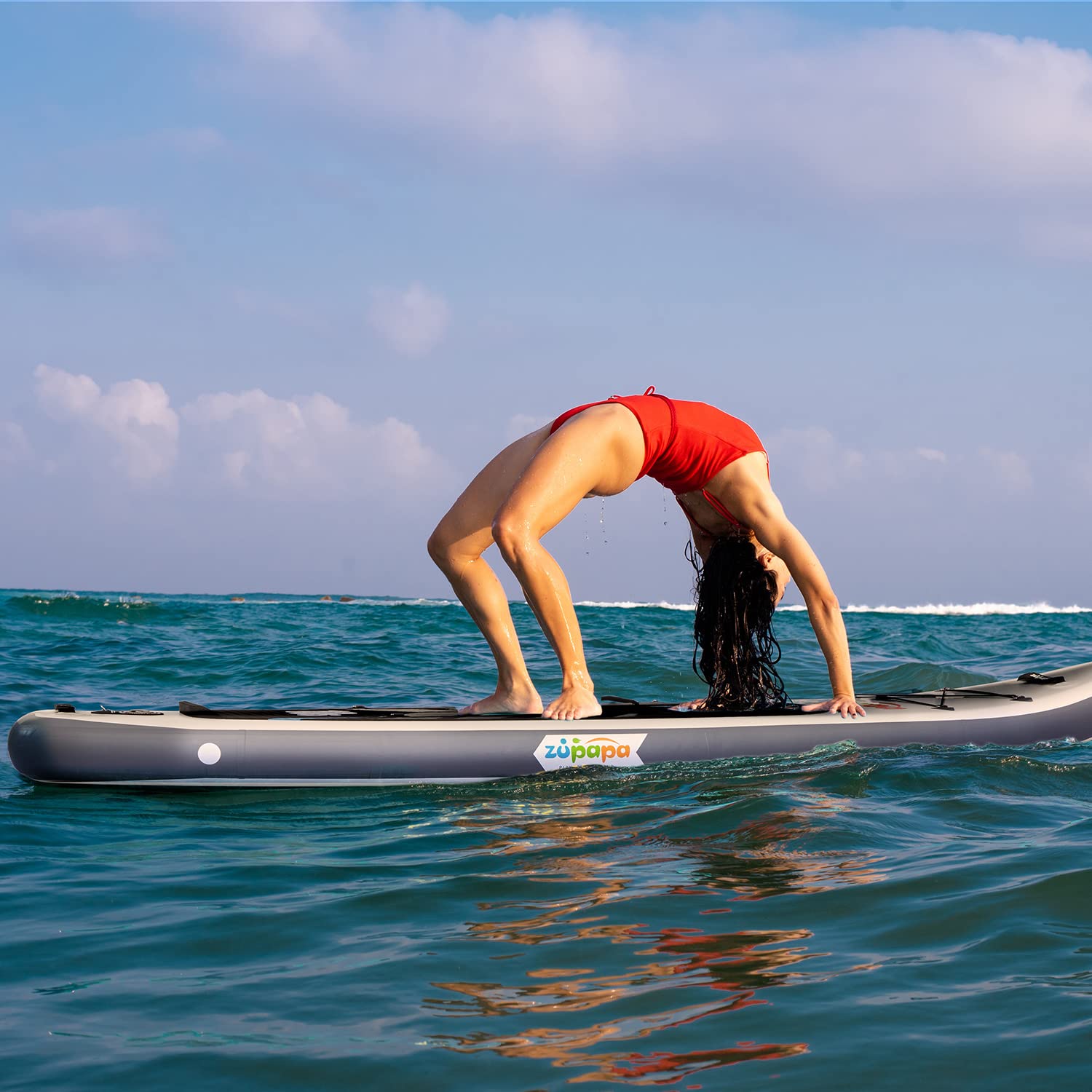 Zupapa Stand Up Paddle Board 10'6 aufblasbar - SUP Set mit Kajak Sitz 82cm breit Zubehör