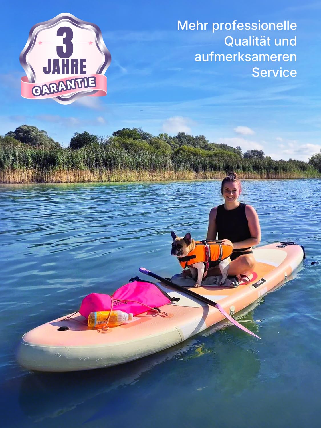 Niphean SUP Board 305cm mit Balancierflügel - Stand Up Paddle aufblasbar strapazierfähiges Zubehör Erwachsene Yoga multifunktional