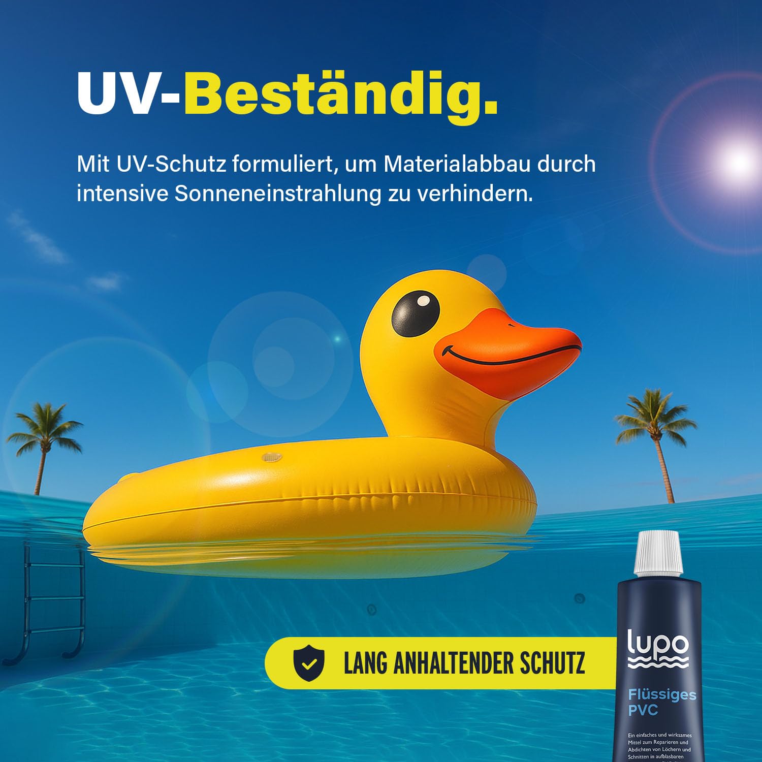 Lupo Hochleistungs-Flüssigvinyl Reparaturflicken mit Netzschnur - Vinyl Kleber Dichtstoff für Kajaks Luftmatratzen Zelte Pools 30ml