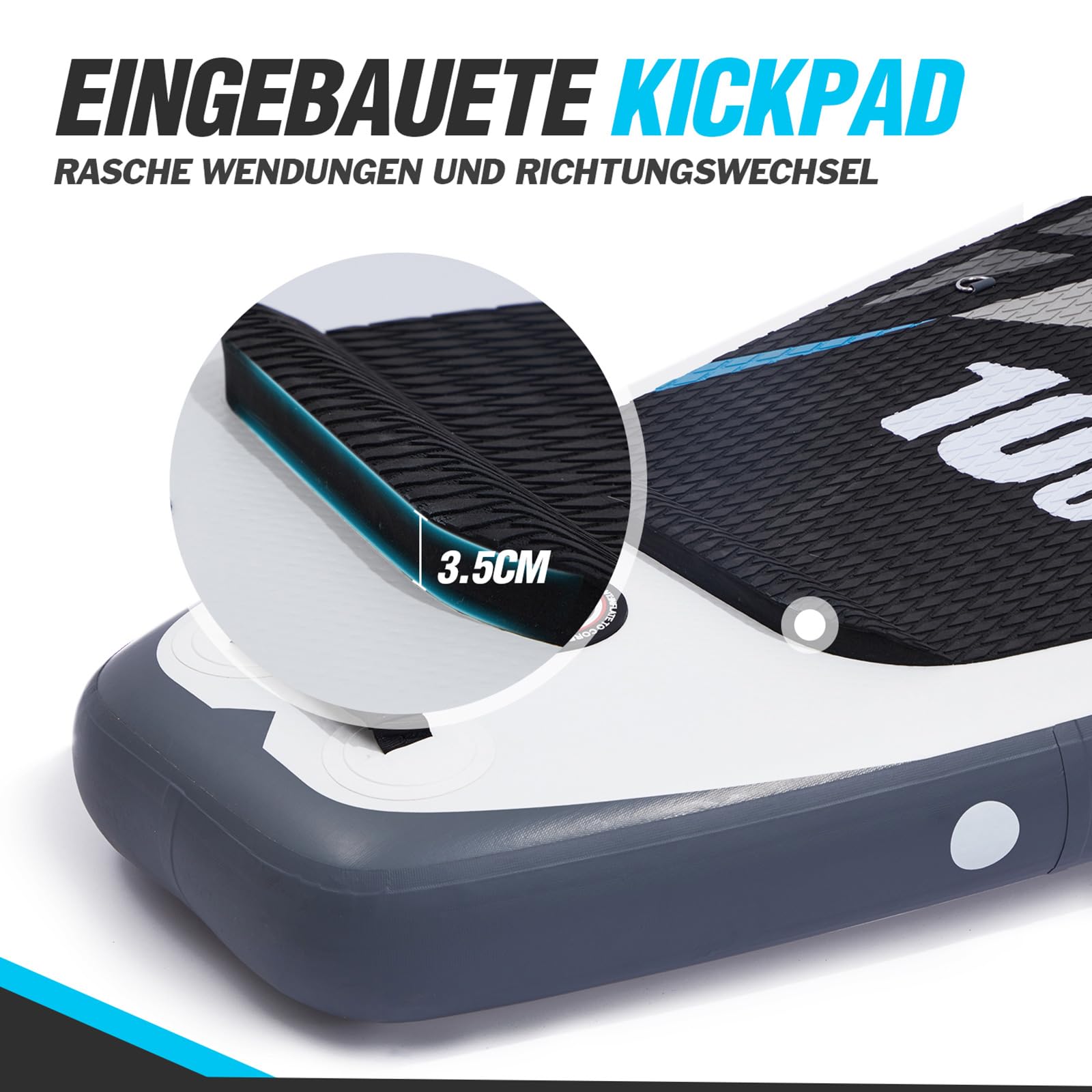 Zupapa Stand Up Paddle Board 10'6 aufblasbar - SUP Set mit Kajak Sitz 82cm breit Zubehör