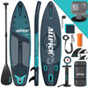 ALLPICK Premium SUP Board aufblasbar - Stand Up Paddle Set mit Kamerahalterung, komplettes Zubehör, verstellbares Paddel, 200kg Premium-Grün