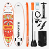 MSPORTS SUP Board aufblasbar - Stand Up Paddle komplettes Set verstellbares Paddel hochwertige Pumpe 2x Paddelstock wasserdichte Tasche
