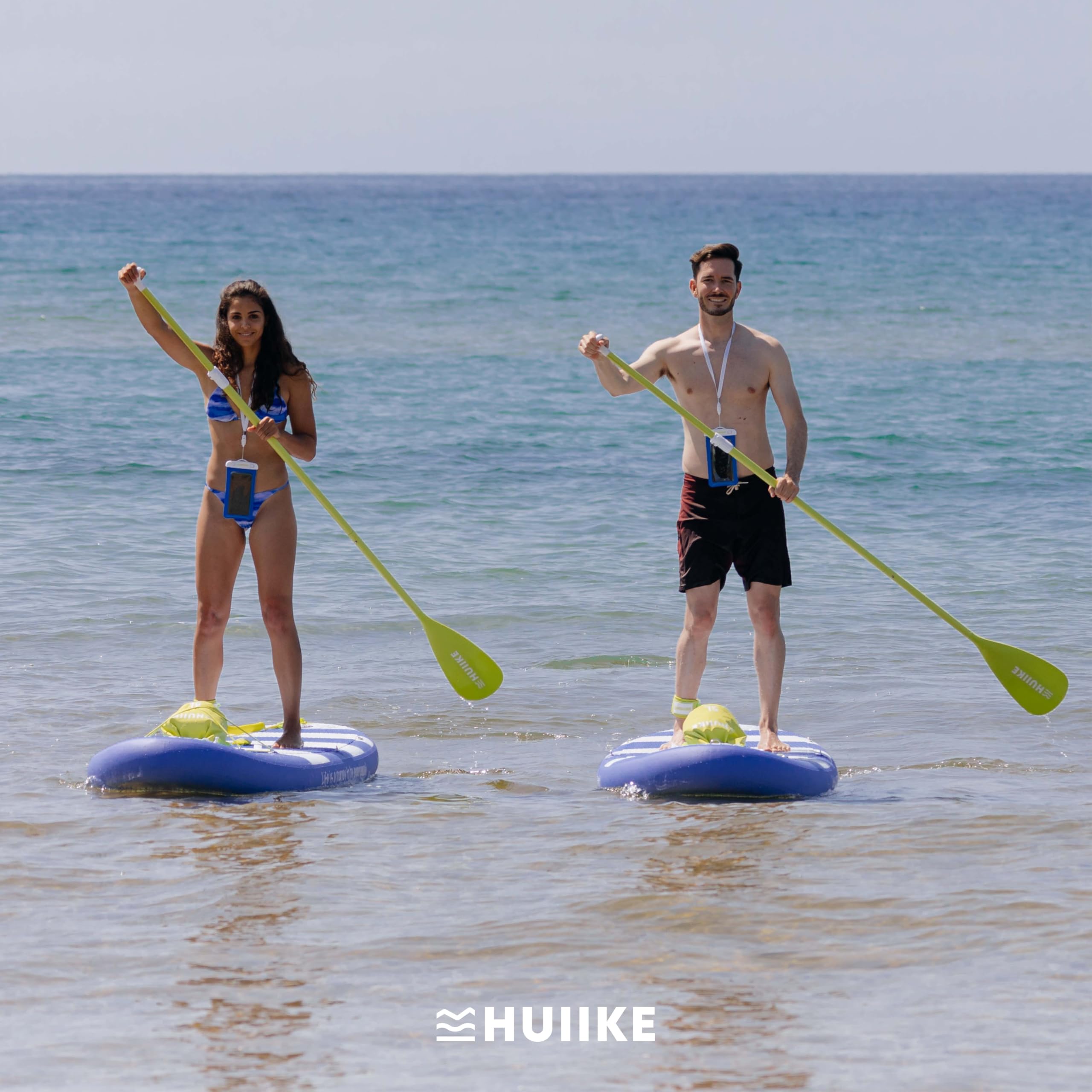HUIIKE SUP Board aufblasbar 305x84x15cm mit Zubehör - Stand Up Paddle Paddel Finnen Pumpe, hohe Stabilität 130kg Belastbarkeit