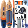 Niphean Extra Groß SUP Board für 2+1 Personen - Familien Stand Up Paddle mit Balancierflügel, wasserdichte Handyhülle, Anfängergeeignet