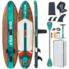 ZLX SUP Board mit Sitz 320cm - Aufblasbares Paddle Board für Erwachsene & Familien - Anfängerfreundlich - Anti-Rutsch Deck - Mit Pumpe