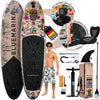 Bluemarina SUP Board aufblasbar - 5 JAHRE GARANTIE - 140kg Tragkraft - 325x86x15cm - Stand Up Paddling Set - Tiki 325cm