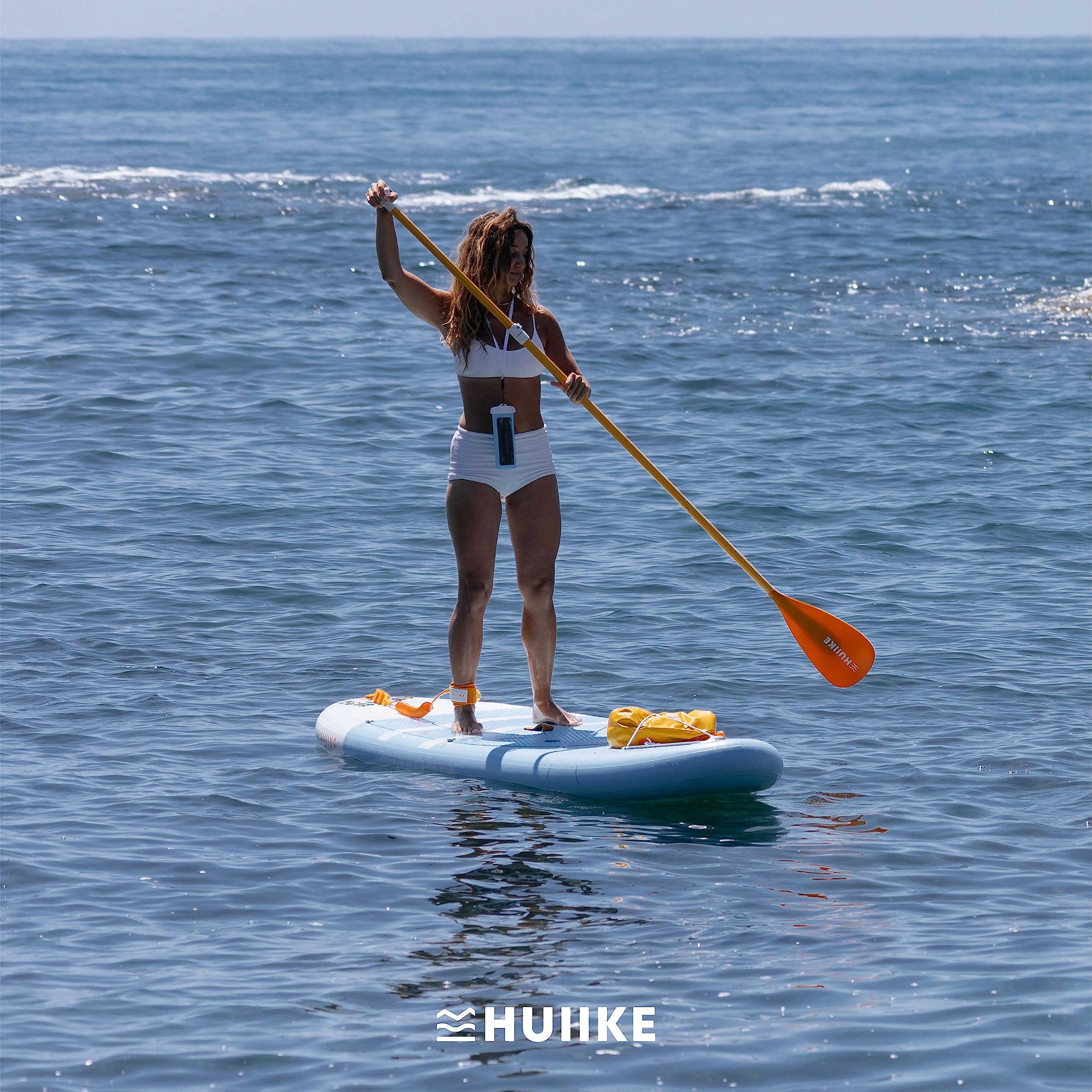HUIIKE SUP Board 305cm aufblasbar komplett Set - Stand Up Paddle Zubehör Paddel Finnen Pumpe 130kg